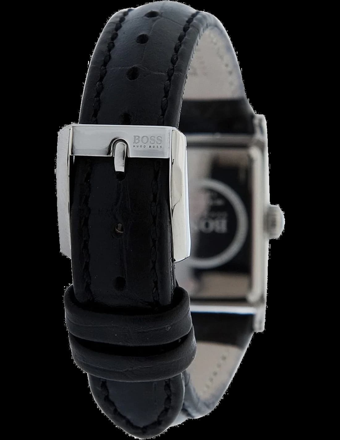 Cadran Hugo Boss 1502192 à cadran blanc, aiguilles dorées et index bâton, sobre et chic