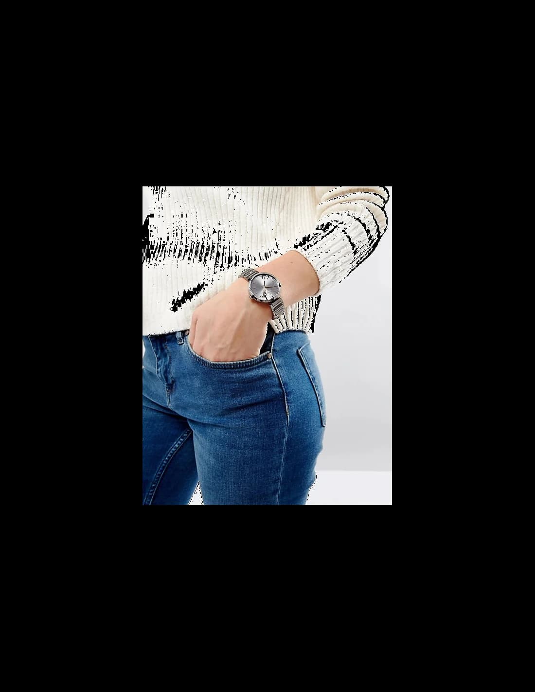 Boîtier Hugo Boss 1502416 en acier rond de 42 mm, lunette fine polie, verre saphir, étanche 10 ATM