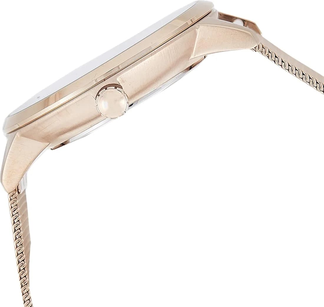 Bracelet Hugo Boss 1502424 en acier doré or rose, maillons milanais souples, fermoir déployante sécurité