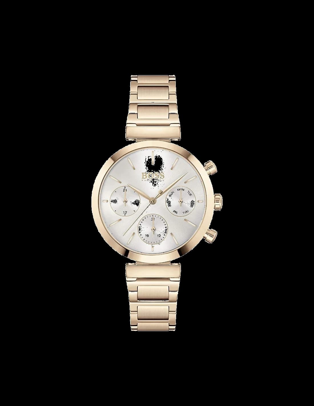 Montre Hugo Boss 1502531 avec cadran champagne et boîtier acier rose gold, style élégant et raffiné