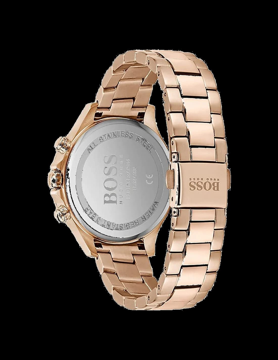 Bracelet Hugo Boss 1502592 en acier inoxydable bicolore or rose avec fermoir déployante