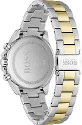 Bracelet Hugo Boss 1502618 en acier bicolore argent et or, maillons alternés, fermoir déployante signé