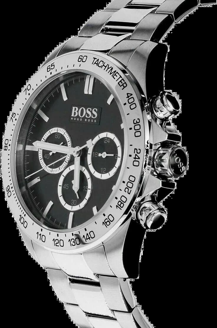 Cadran Hugo Boss 1512965 cadran bleu index bâtons aiguilles luminescentes date à 3h