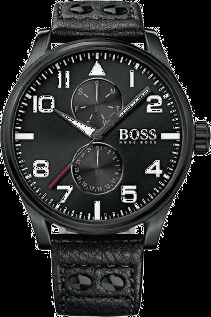 Montre Hugo Boss 1513083 avec boîtier noir 45mm et cadran noir élégant style sport chic