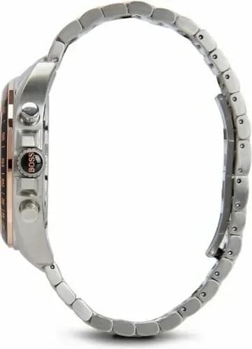 Cadran Hugo Boss 1513094 avec index et aiguilles or rose, date à 3h, design raffiné