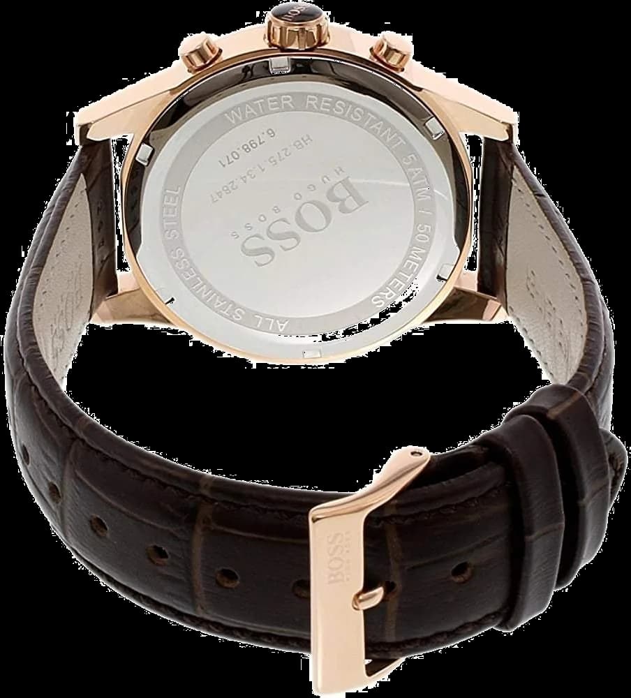 Cadran Hugo Boss 1513281 avec cadran ardoise, aiguilles luminescentes et date à 3h