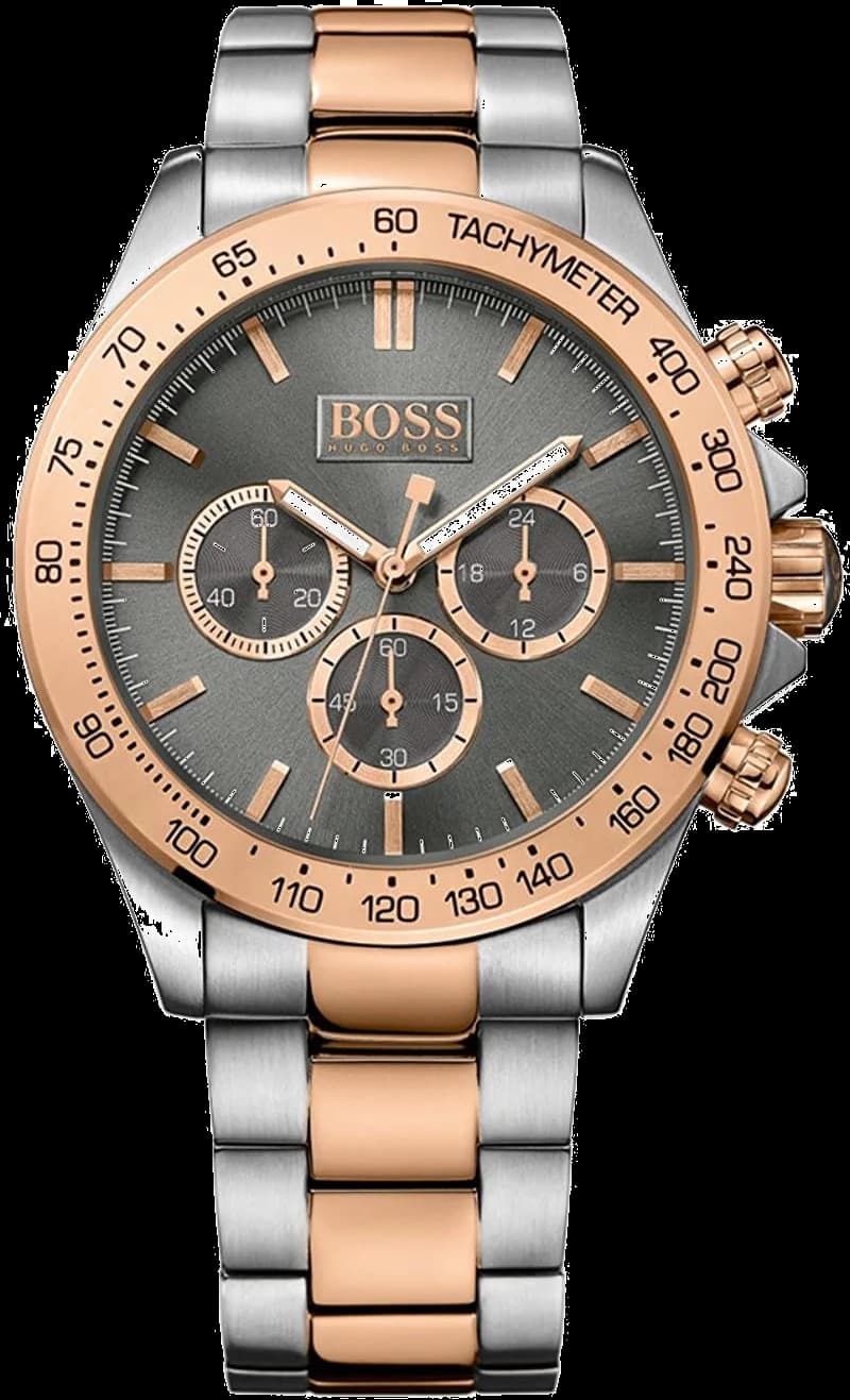 Montre Hugo Boss 1513339 au cadran anthracite et boîtier acier bicolore, style élégant et raffiné