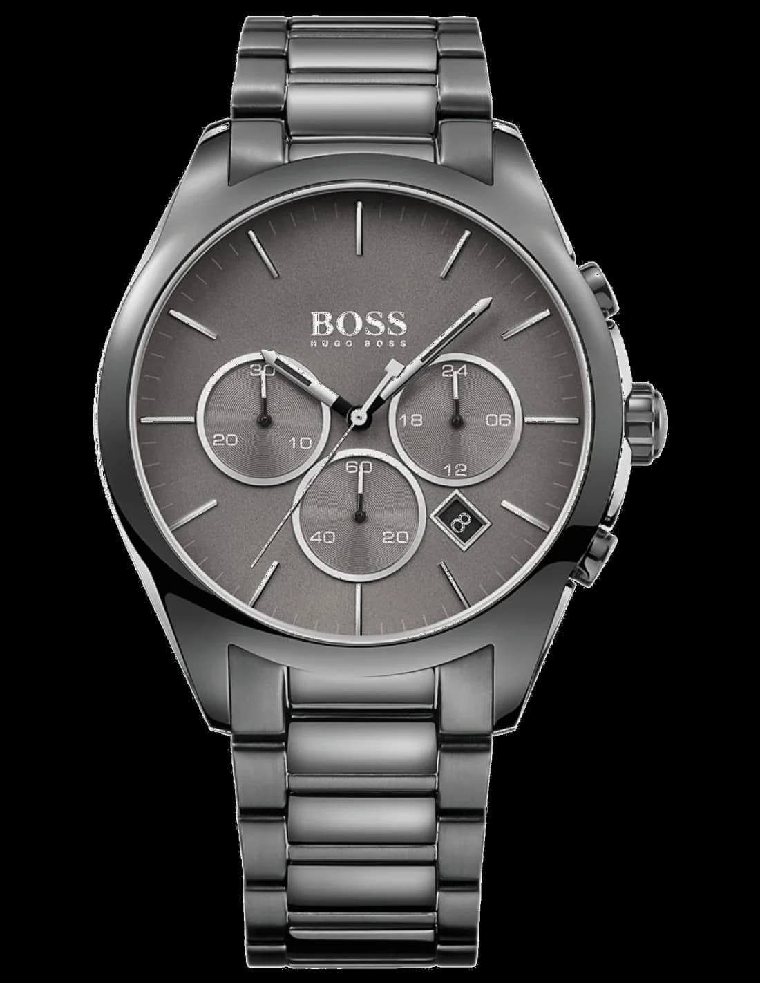 Montre Hugo Boss 1513364 au cadran onyx anthracite et index argentés, style classique et sportif