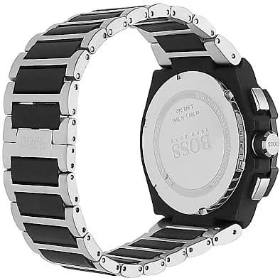 Bracelet Hugo Boss 1513368 en acier inoxydable à maillons satinés et boucle déployante signée
