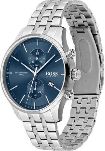 Cadran Hugo Boss 1513384 avec index appliqués, aiguilles luminescentes et date à 3h