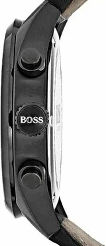 Cadran Hugo Boss 1513474 avec guichet date à 3h, aiguilles luminescentes et compteurs chronographe