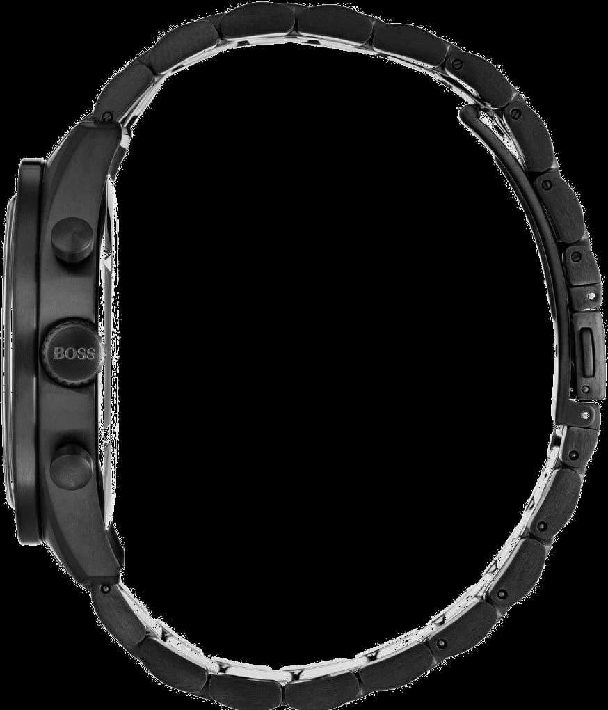 Bracelet Hugo Boss 1513528 bracelet en acier noir brossé avec fermoir déployant double sécurité
