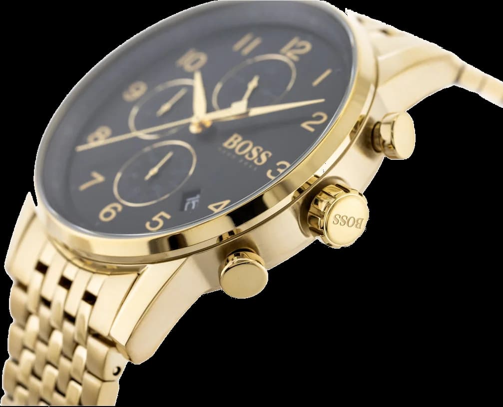 Montre Hugo Boss Navigator 1513531 Bracelet en acier doré vue 2