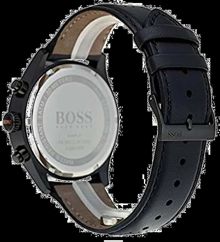 Cadran Hugo Boss 1513550 aux index appliqués, aiguilles luminescentes et trois compteurs noirs