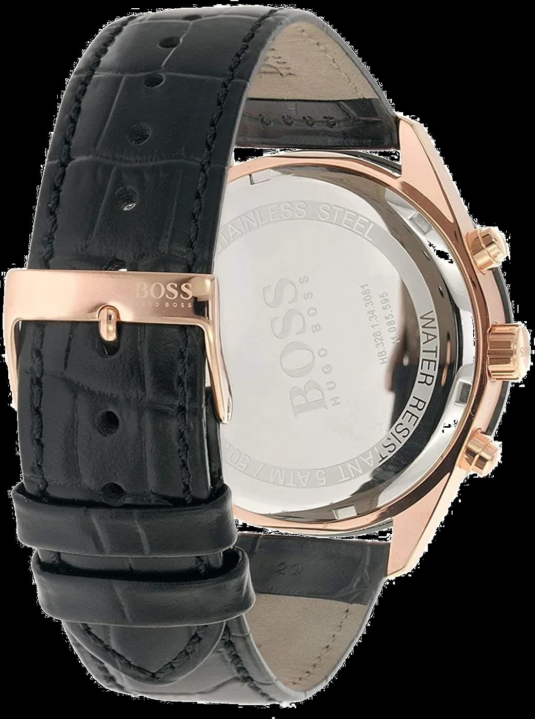 Cadran Hugo Boss 1513580 avec index appliqués argentés, aiguilles luminescentes, compteurs subsecondes et minutes