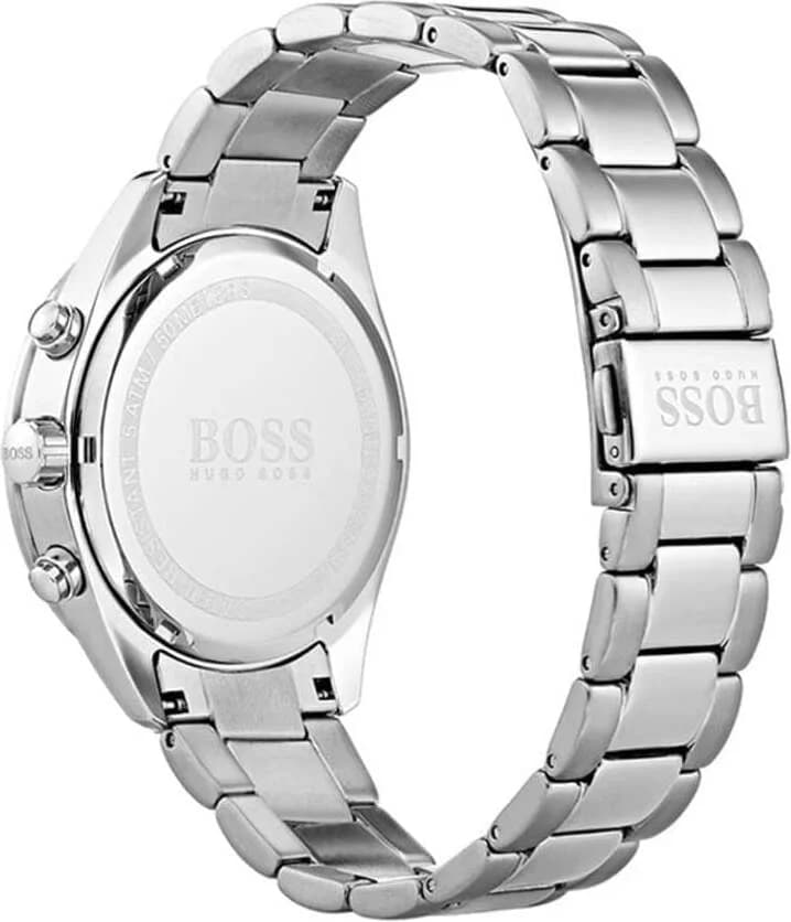 Bracelet Hugo Boss 1513582 en acier inoxydable brossé et poli, fermoir déployant double sécurité