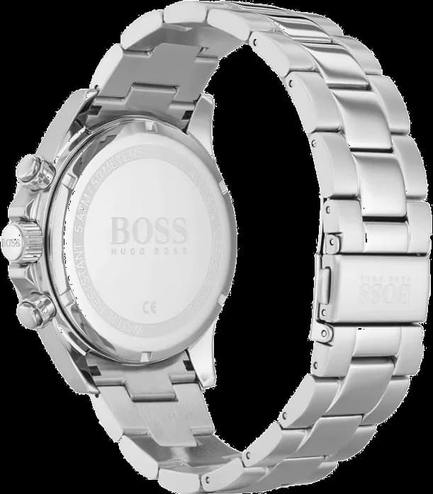 Bracelet Hugo Boss 1513634 bi-ton acier et or rose, maillons alternés, boucle déployante signée