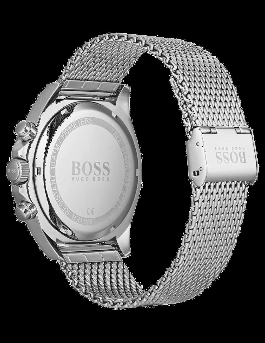 Bracelet Hugo Boss 1513701 en acier inoxydable maille milanaise avec boucle déployante ajustable