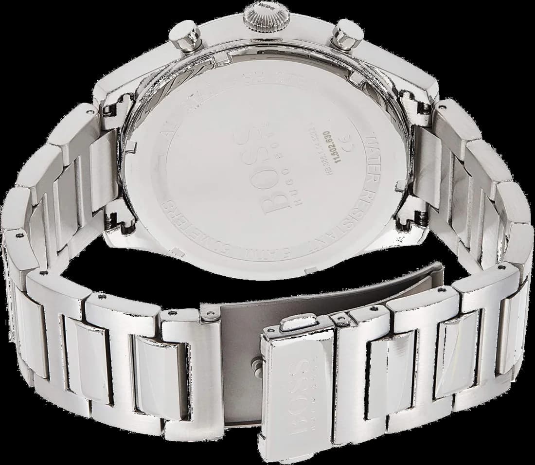 Bracelet Hugo Boss 1513712 acier inoxydable brossé triple boucle déployante ajustable confortable