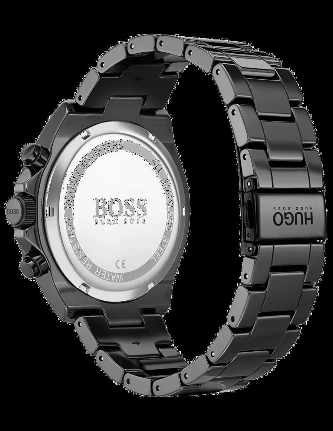 Bracelet Hugo Boss 1513743 en acier inoxydable brossé et poli, fermoir déployant