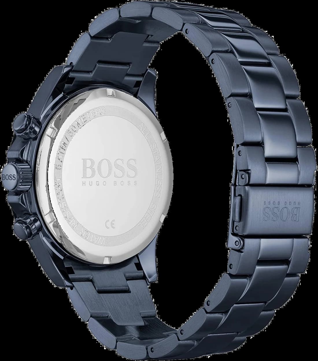 Bracelet Hugo Boss 1513758 en acier à maillons fins avec boucle déployante, finition brossée et polie alternée