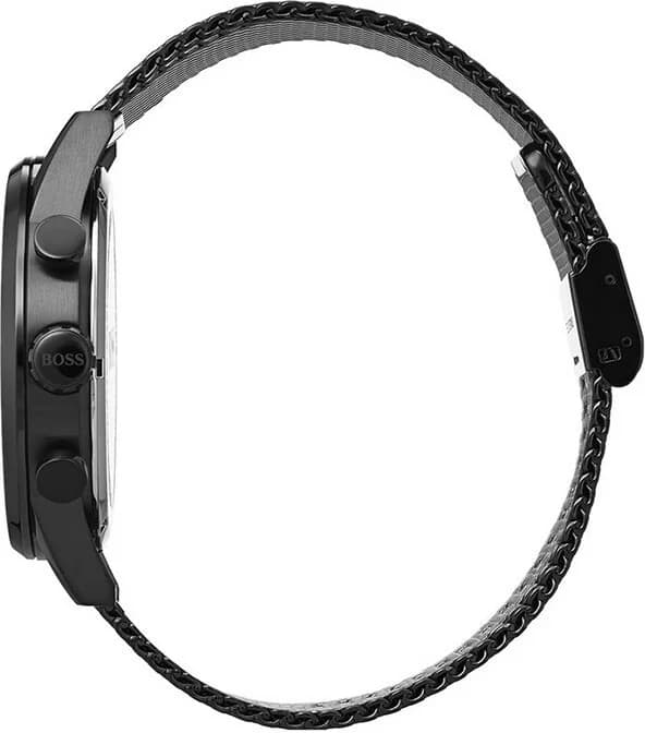 Bracelet Hugo Boss 1513769 maille milanaise en acier inoxydable avec fermoir déployante ajustable