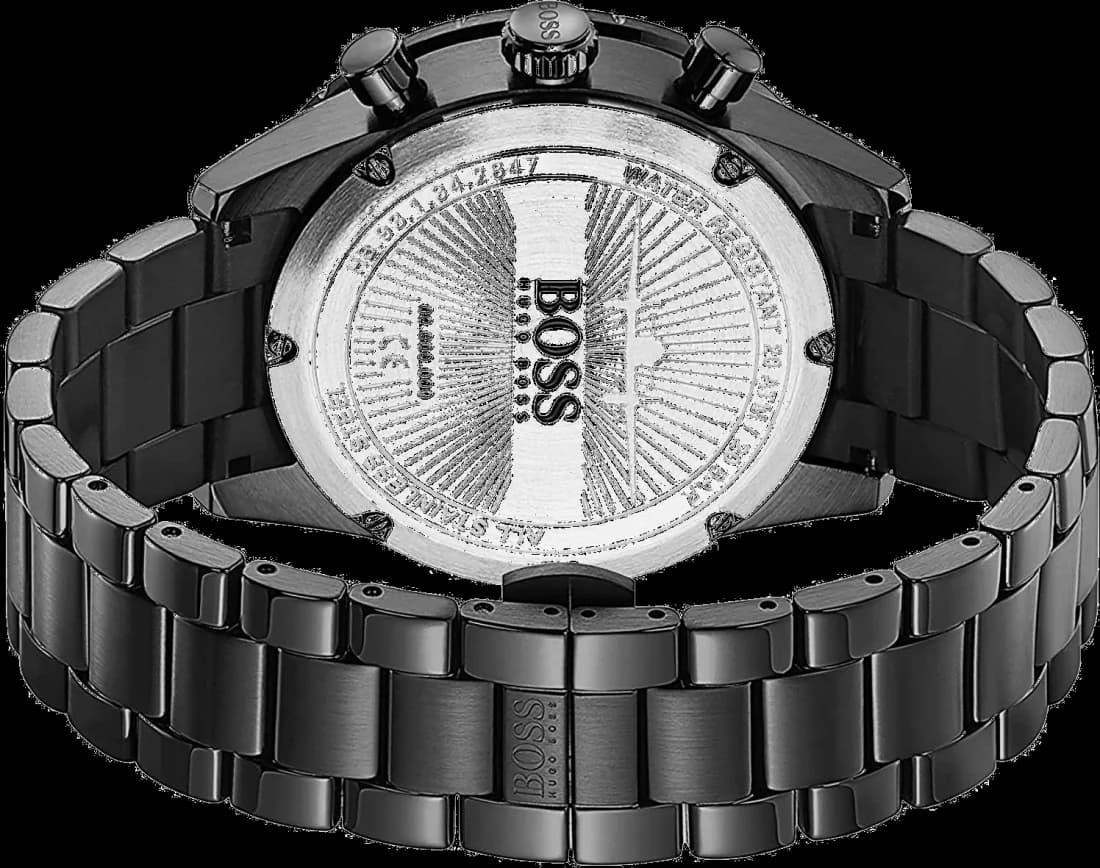 Bracelet Hugo Boss 1513771 en silicone bleu texturé, boucle ardillon acier, confort et durabilité pour un usage quotidien