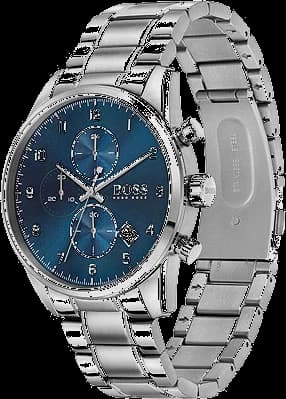 Montre Hugo Boss 1513784 avec cadran bleu soleil et fonctions multifonctions pour un style sport chic