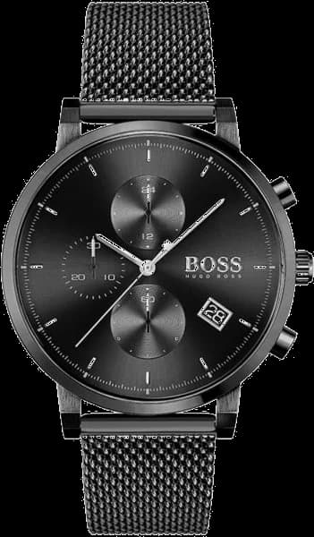 Montre Hugo Boss 1513813 avec cadran bleu soleil et index appliques style classique contemporain