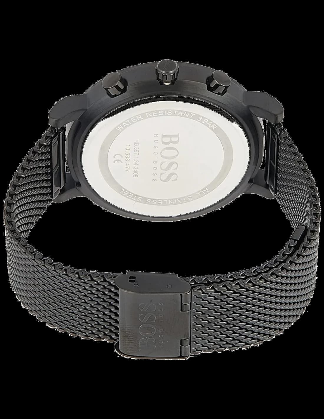 Bracelet Hugo Boss 1513813 en acier inoxydable avec finition maille milanaise et fermoir déployant