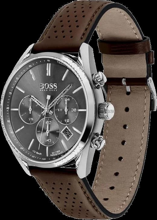 Cadran Hugo Boss 1513815 avec index bâtons, aiguilles luminescentes et guichet date à 3h