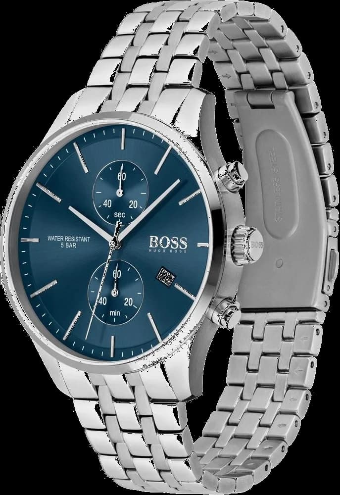 Cadran Hugo Boss 1513839 avec index bâtons, aiguilles luminescentes et compteurs chrono