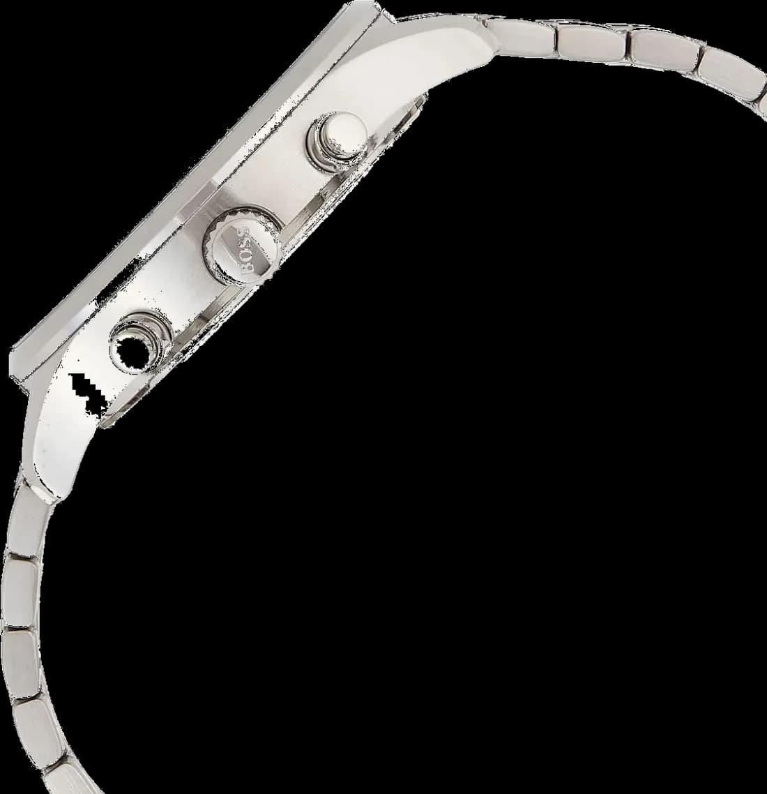 Boîtier Hugo Boss 1513839 rond en acier inoxydable, lunette fine et verre saphir
