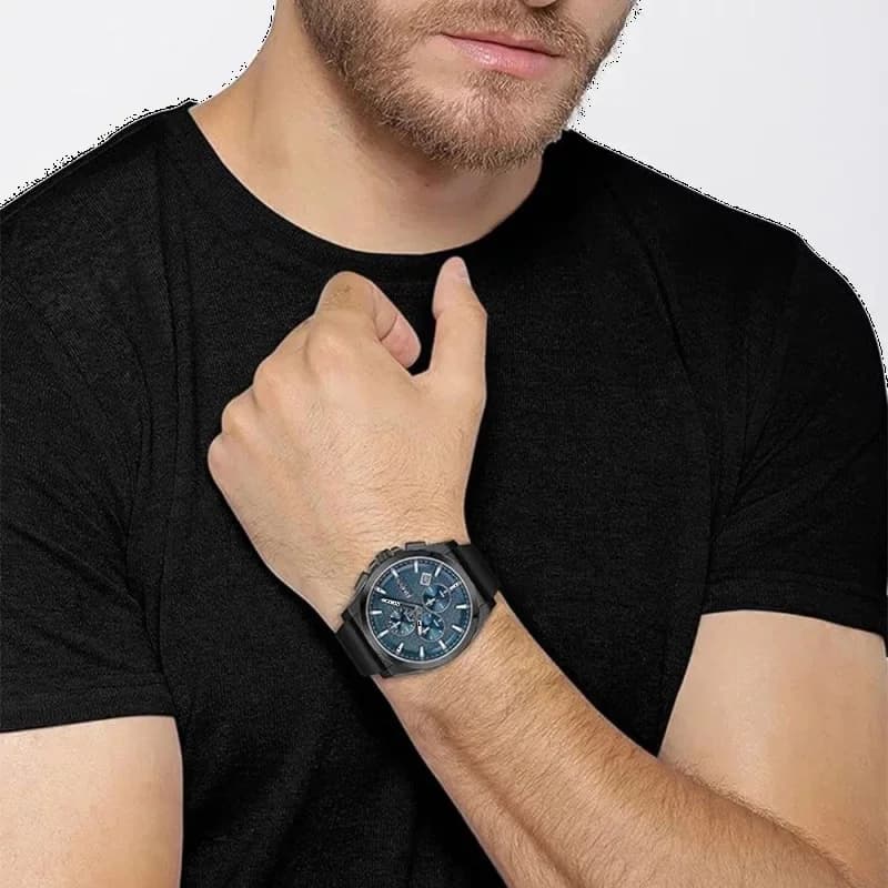 Boîtier Hugo Boss 1513883 en acier inoxydable brossé/poli, lunette fine, couronne et poussoirs, profil fin