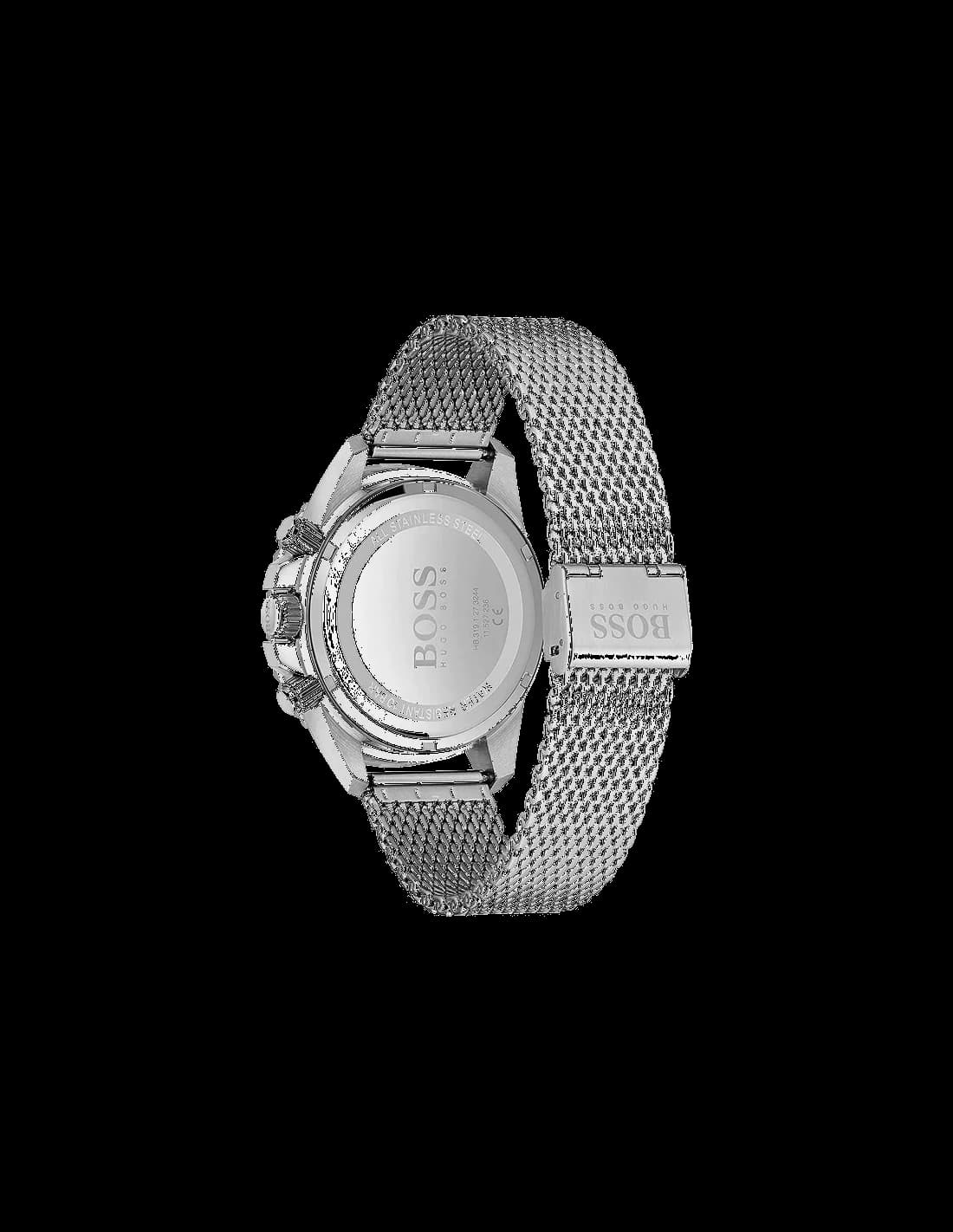 Bracelet Hugo Boss 1513904 en acier inoxydable brossé avec fermoir déployant, maillons solides