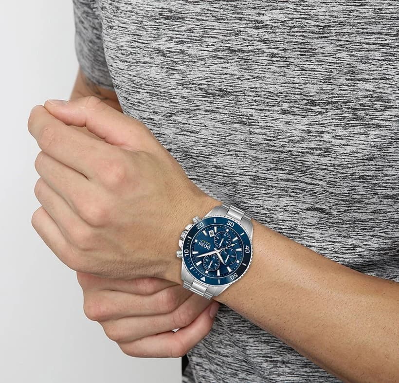 Montre Homme Hugo Boss Admiral 1513907 chronographe cadran bleu vue 5