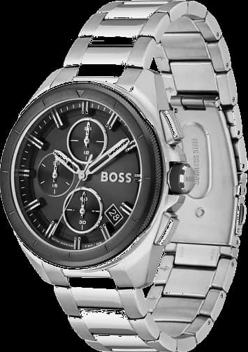 Cadran Hugo Boss 1513949 avec index bâtons argentés, aiguilles luminescentes et date à 3h