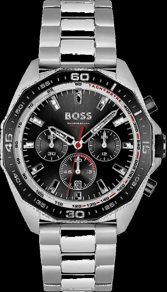 Montre Hugo Boss 1513971 avec cadran noir octogonal et style moderne