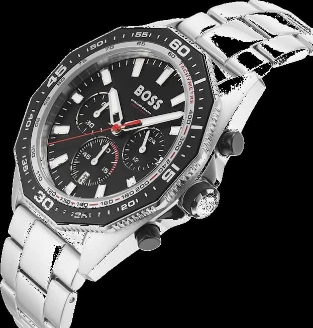 Bracelet Hugo Boss 1513971 en acier inoxydable à maillons, fermoir déployant
