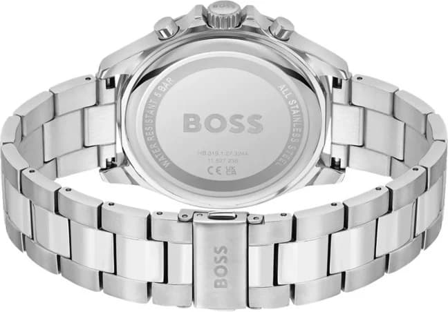 Bracelet Hugo Boss 1514057 en acier argenté à maillons polis et brossés, fermoir déployant
