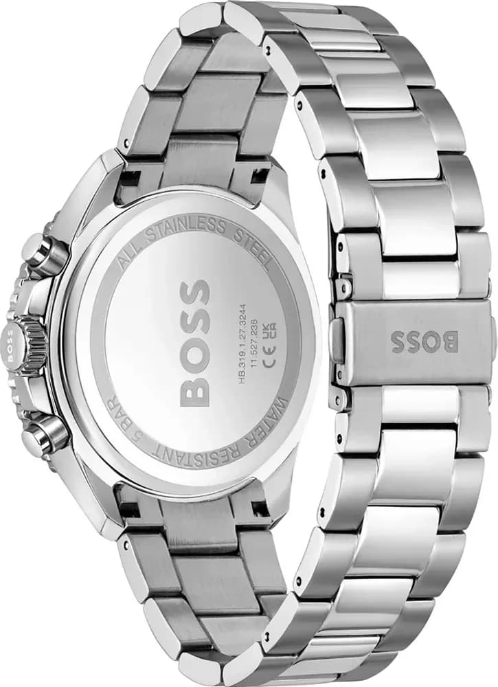 Bracelet Hugo Boss 1514162 acier inoxydable à maillons alternés, fermoir déployant sécurisé