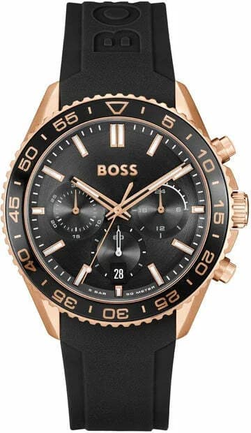Montre Hugo Boss 1514168 au cadran noir multifonctions et style sportif élégant