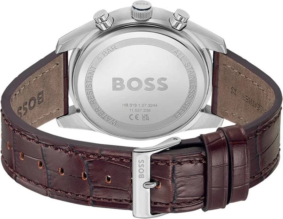 Montre Hugo Boss 1514194 Skytraveller Chronographe Acier et Cuir Marron vue 3