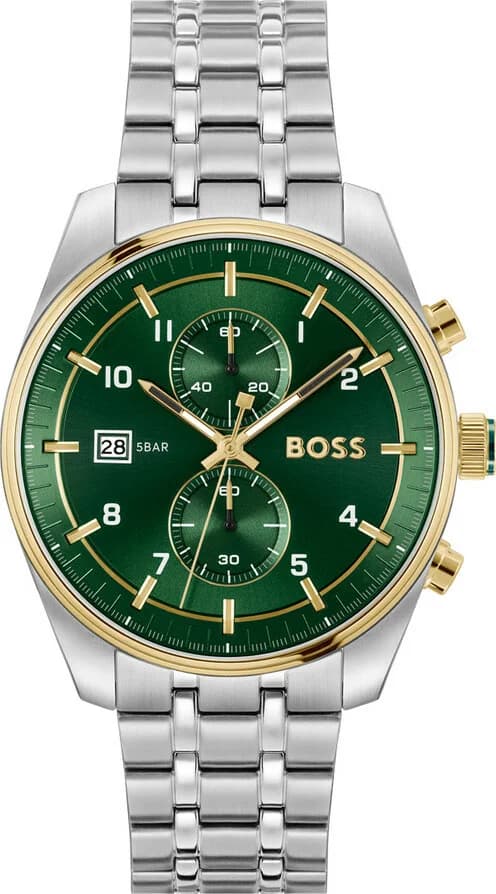 Montre Homme Hugo Boss 1514195 en Acier Inoxydable et Cadran Vert