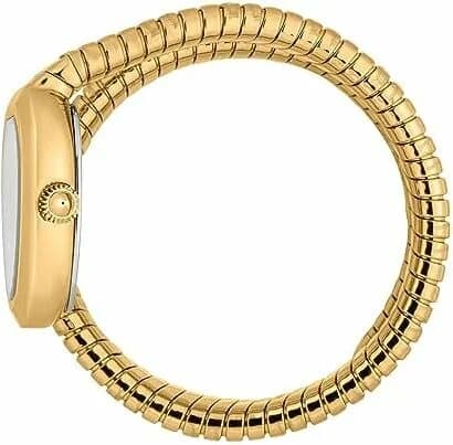 Bracelet Just Cavalli JC1L264M0025 en acier doré à maillons, fermoir déployant, confort et brillance