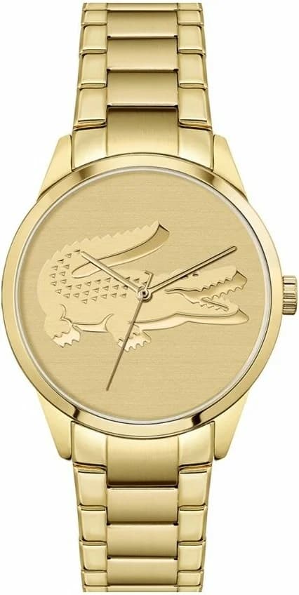 Montre Lacoste 2001175 au cadran blanc et acier doré, style élégant et sportif chic