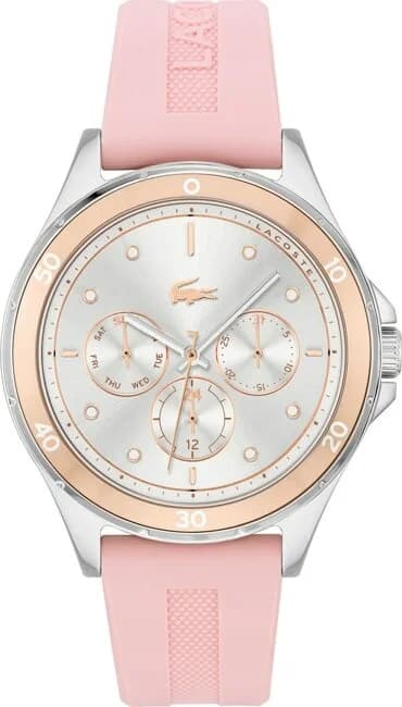 Montre Lacoste 2001245 au cadran rose et mouvement multifonctions, style sport élégant