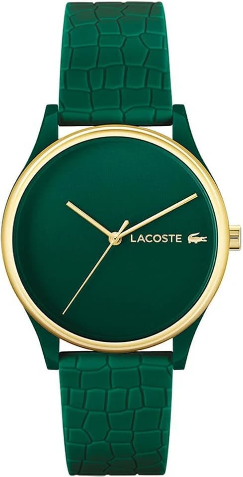 Montre Lacoste 2001247 au cadran blanc avec index argentés et aiguilles noires, style sport chic