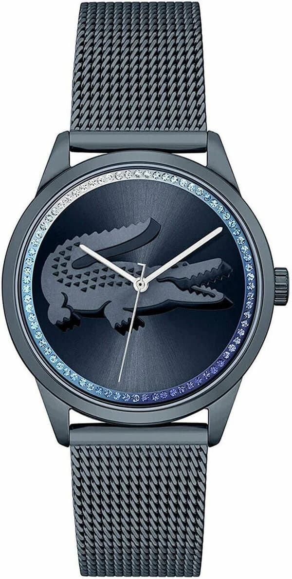 Montre Lacoste 2001260 au cadran bleu incrusté de strass, style élégant et raffiné