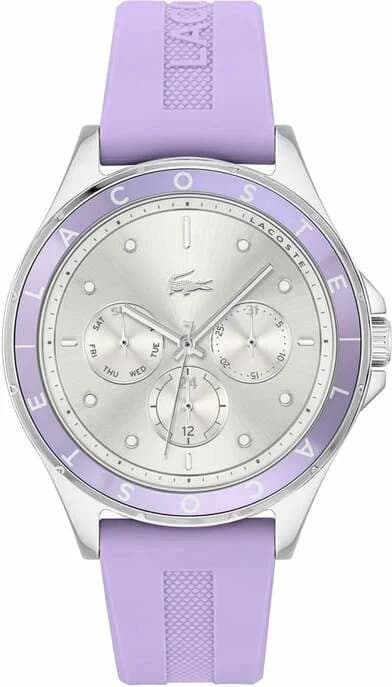 Montre Lacoste 2001300 au cadran lilas multifonctions, style sport chic féminin